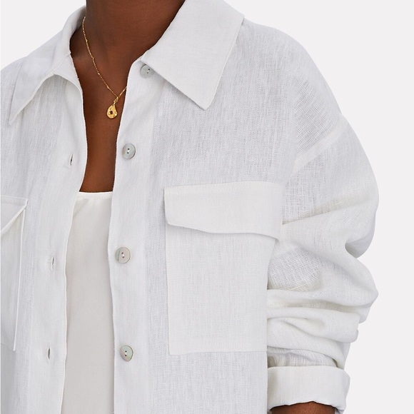 SABLYN Clover 100% linen heavyweight oversized button down top